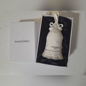 PANDORA Limited Edition 2017 BELL Porcelain Christmas Ornament
